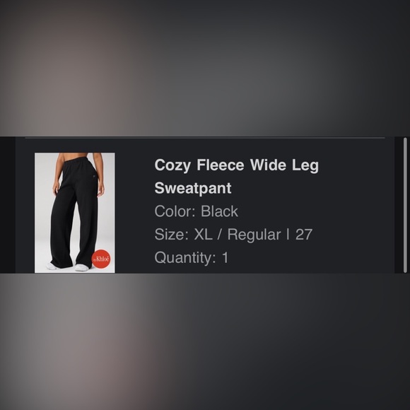 Fabletics Women's Classic Black Joggers- XL - Picture 4 of 4